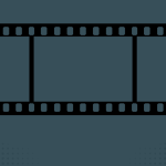 English text to film presentation in blue grey bold style